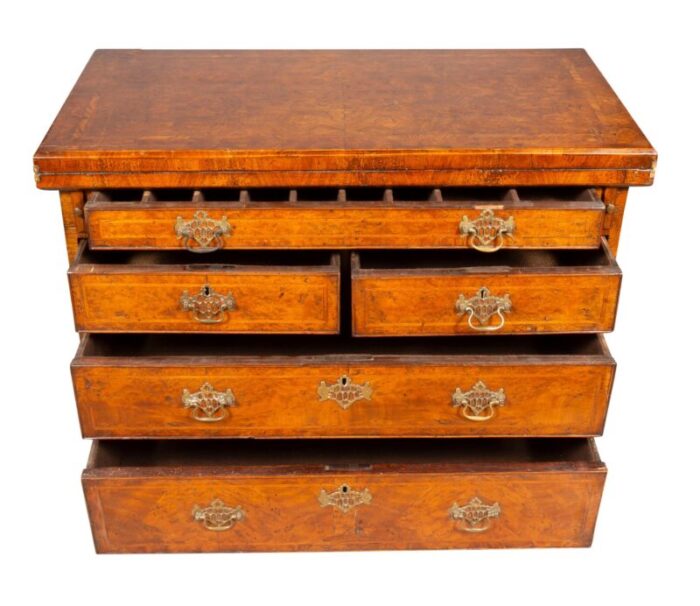 george ii burl walnut bachelors chest 3136