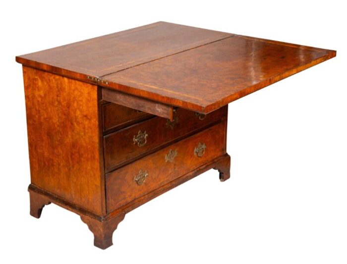 george ii burl walnut bachelors chest 3509