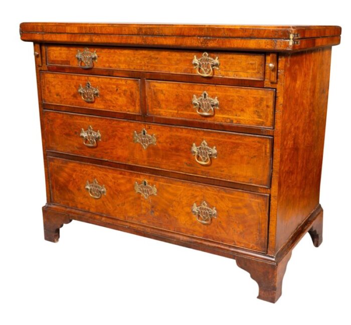 george ii burl walnut bachelors chest 5284