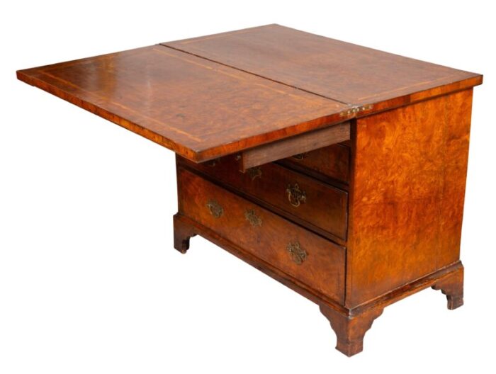 george ii burl walnut bachelors chest 7756