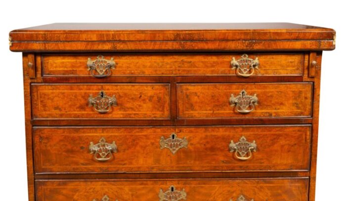 george ii burl walnut bachelors chest 7898