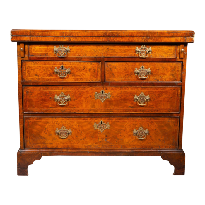 george ii burl walnut bachelors chest 8214