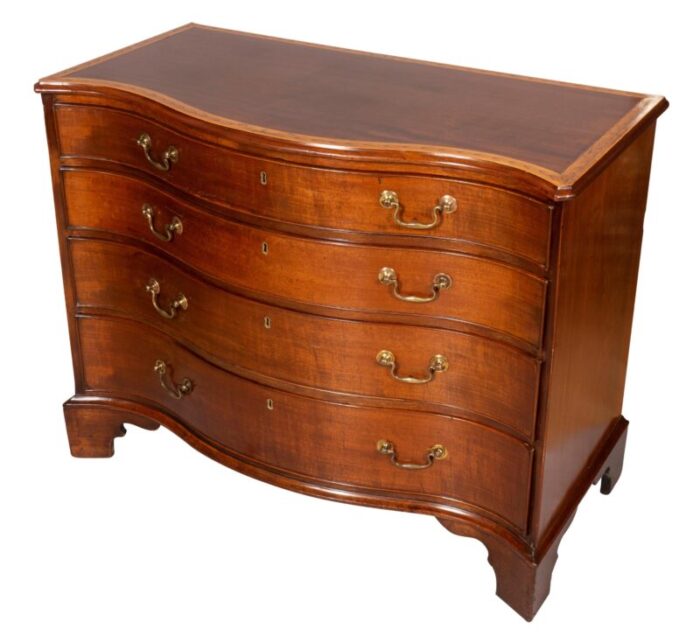 george iii mahogany and satinwood chest of drawers 1796