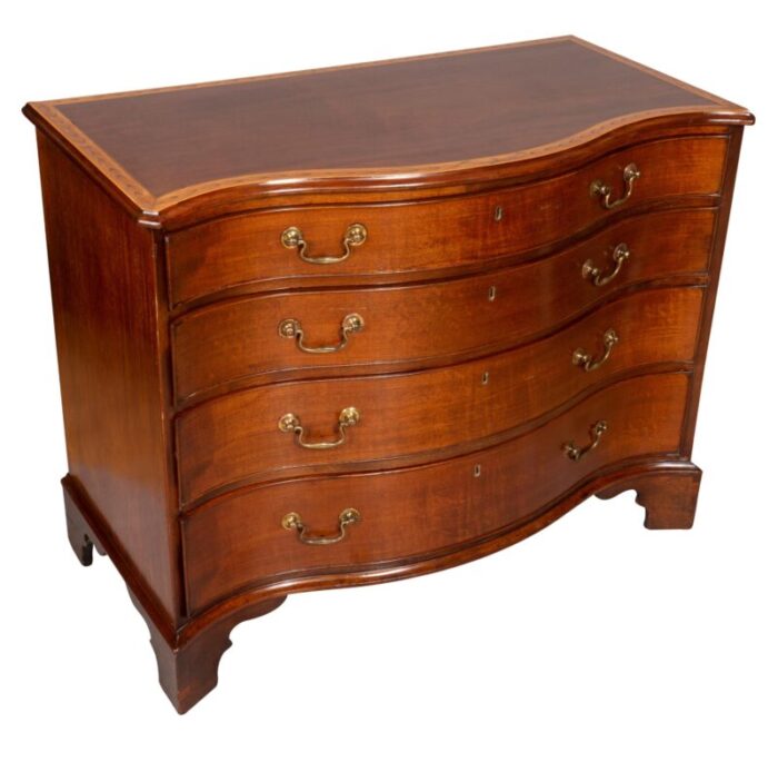 george iii mahogany and satinwood chest of drawers 3121