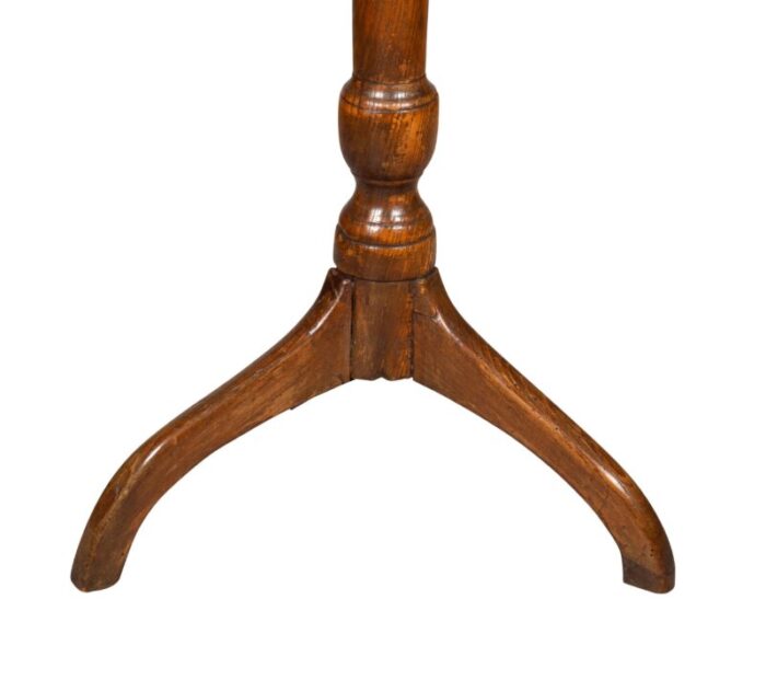 george iii oak and burl walnut candlestand 4664