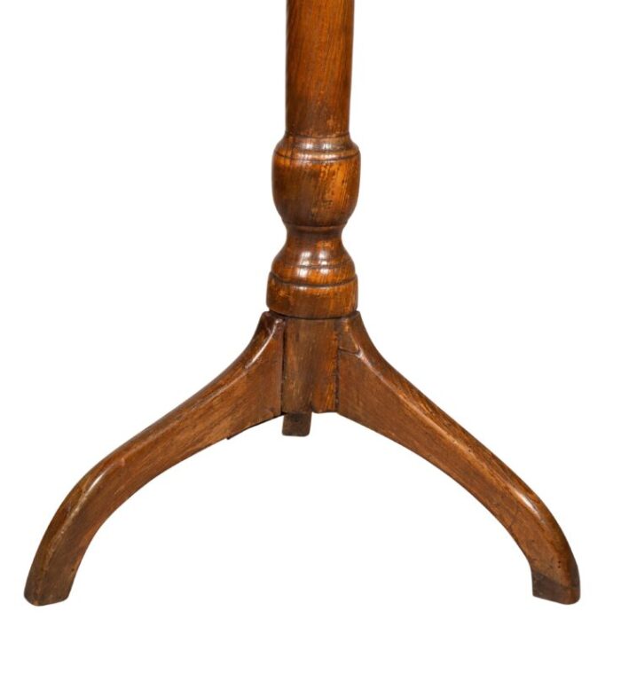 george iii oak and burl walnut candlestand 7464