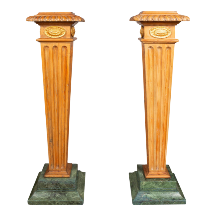 george iii pine pedestals a pair 8289