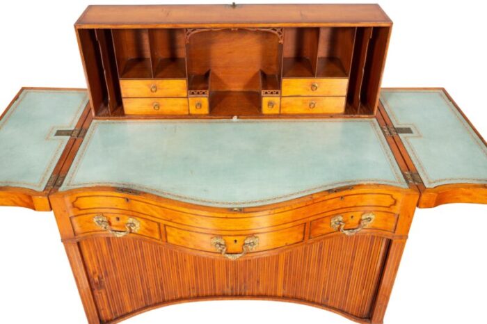 george iii satinwood and marquetry harlequin writing table 2183