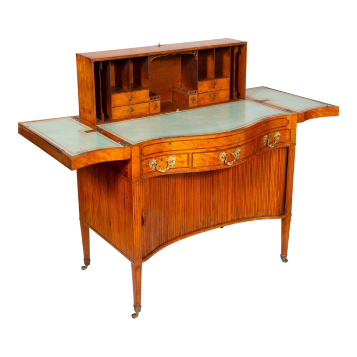 george iii satinwood and marquetry harlequin writing table 4792