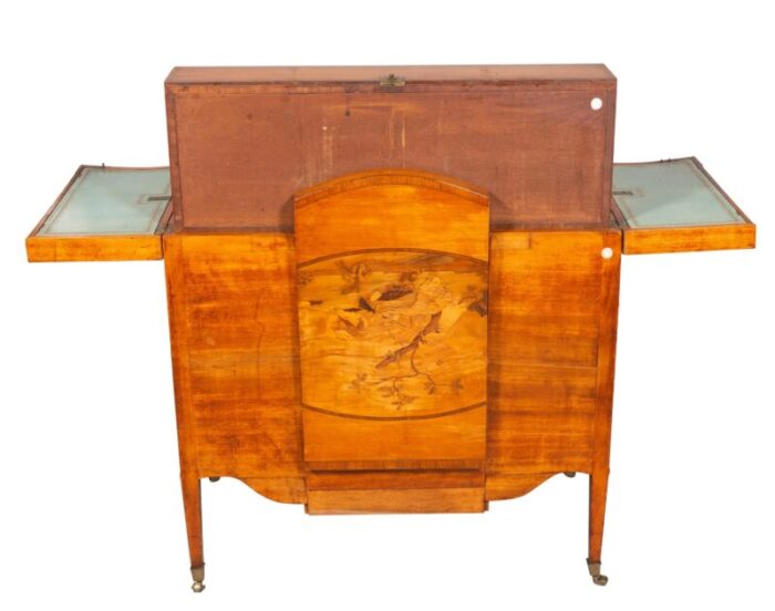 george iii satinwood and marquetry harlequin writing table 6024