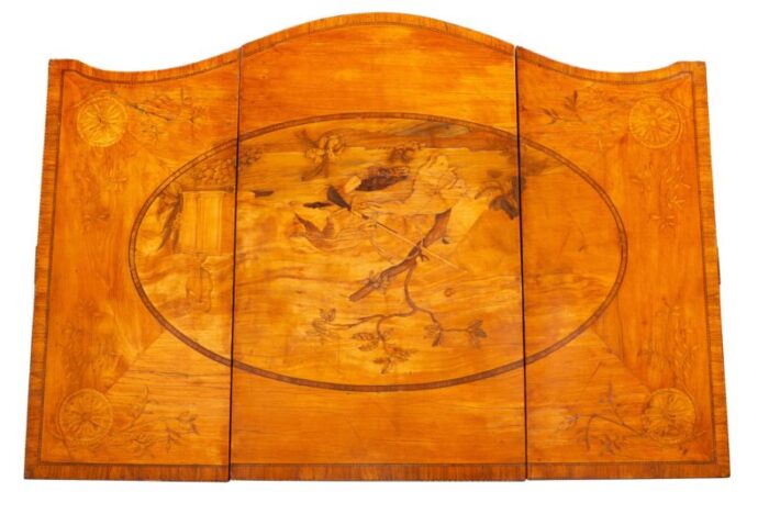 george iii satinwood and marquetry harlequin writing table 7377