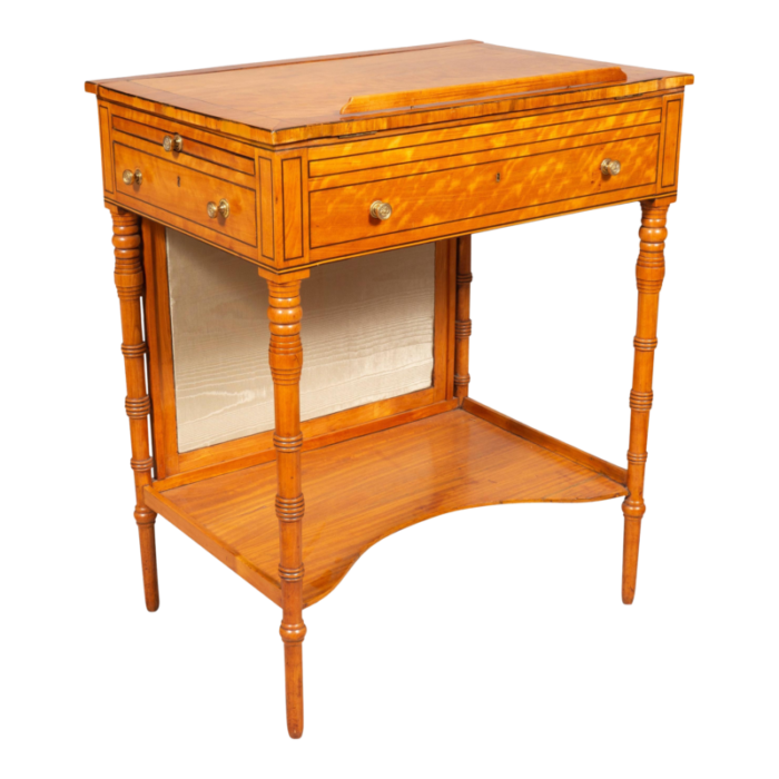 george iii satinwood and tulipwood work table 1912