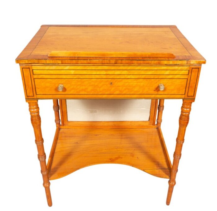 george iii satinwood and tulipwood work table 2148