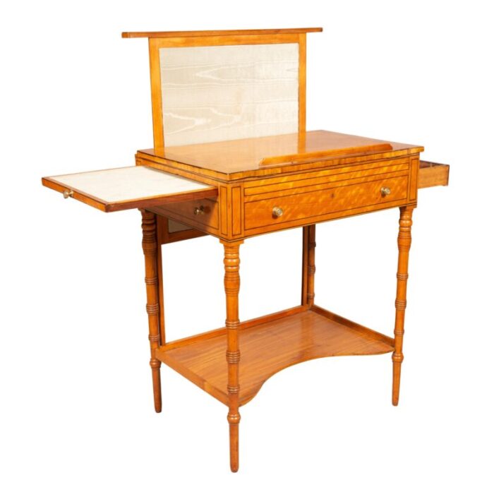 george iii satinwood and tulipwood work table 8056