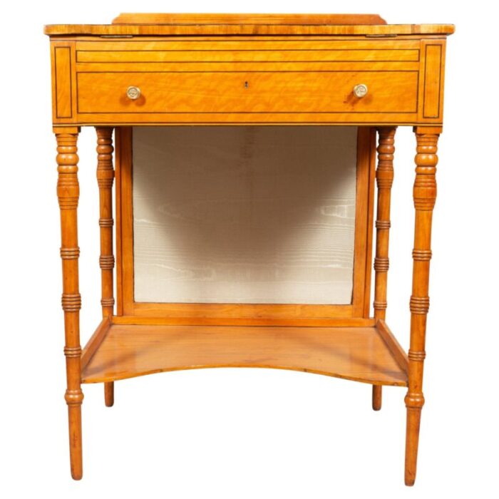 george iii satinwood and tulipwood work table 8351