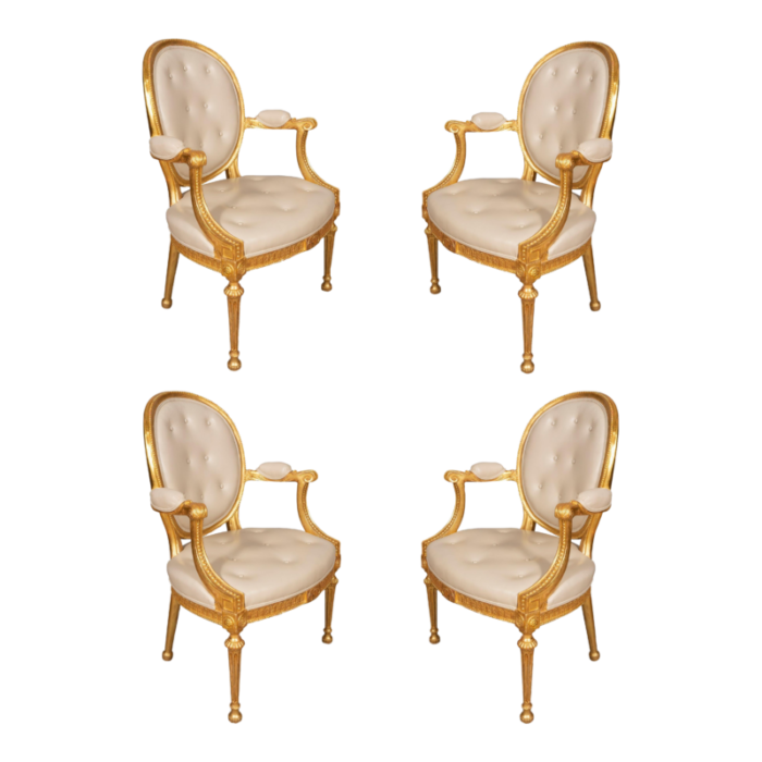 george iii style giltwood armchairs set of 4 6099