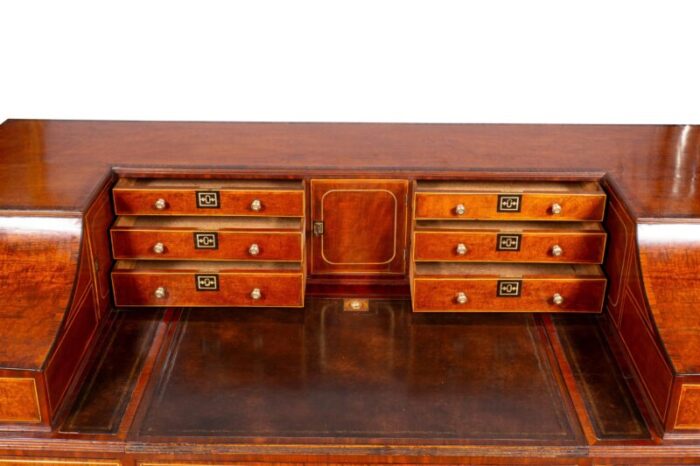 george iii style mahogany and brass inlaid carleton house desk 6139