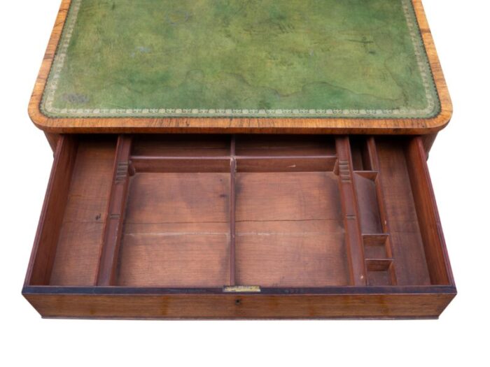 george iv rosewood writing table signed by maker 0925