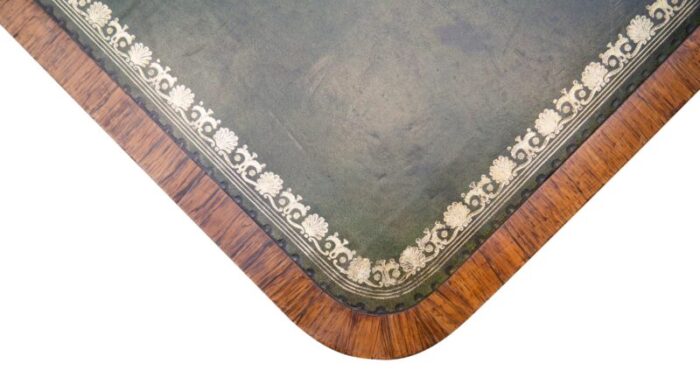 george iv rosewood writing table signed by maker 1319