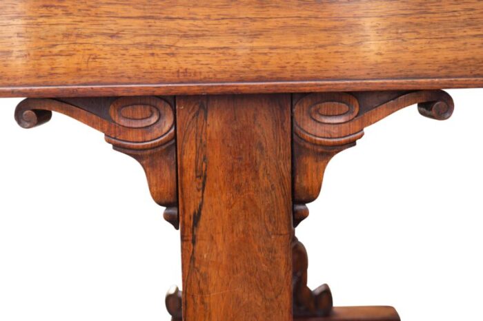 george iv rosewood writing table signed by maker 4204