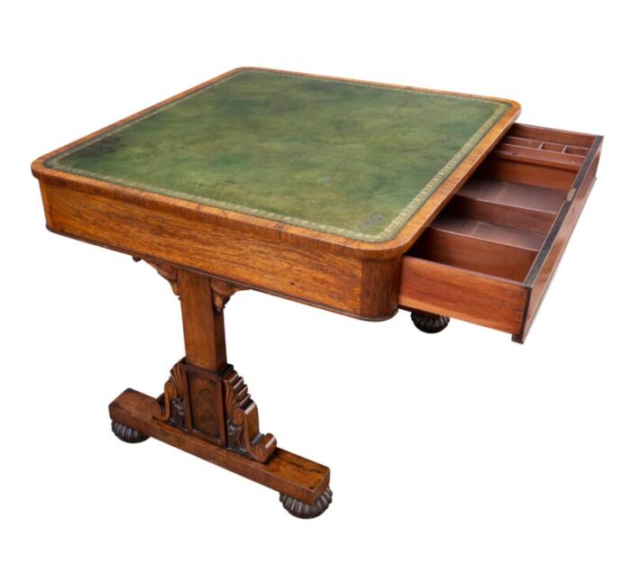 george iv rosewood writing table signed by maker 4958