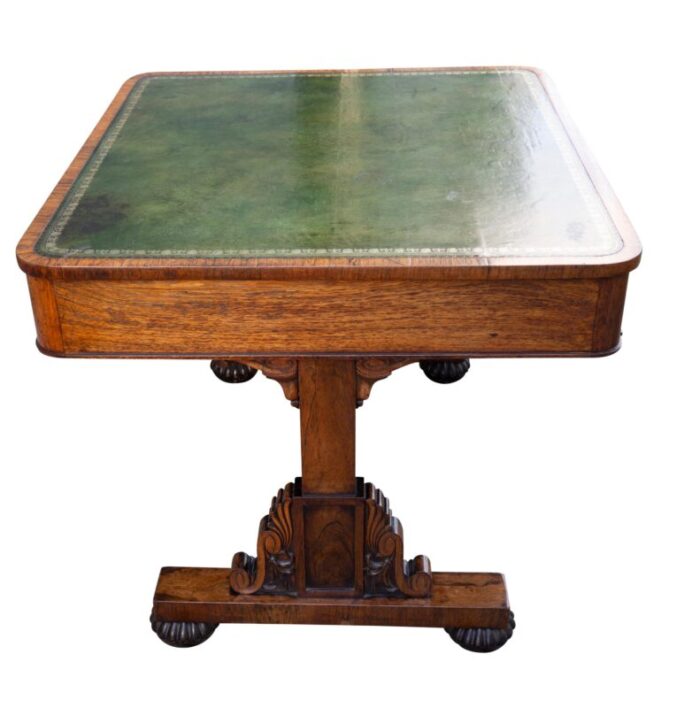 george iv rosewood writing table signed by maker 6902