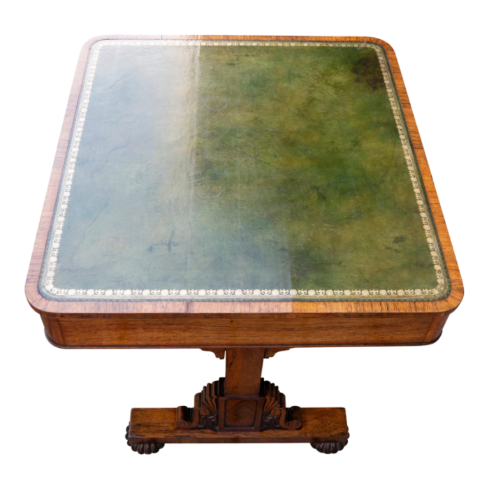 george iv rosewood writing table signed by maker 9800