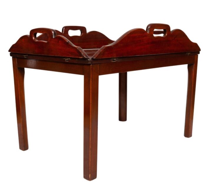 georgian mahogany butlers tray on stand 4247