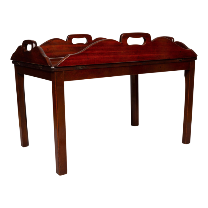 georgian mahogany butlers tray on stand 7024