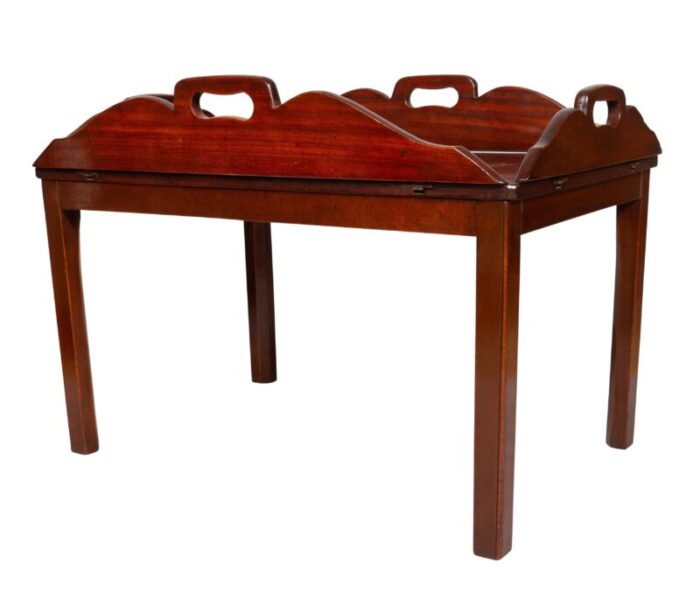 georgian mahogany butlers tray on stand 7036