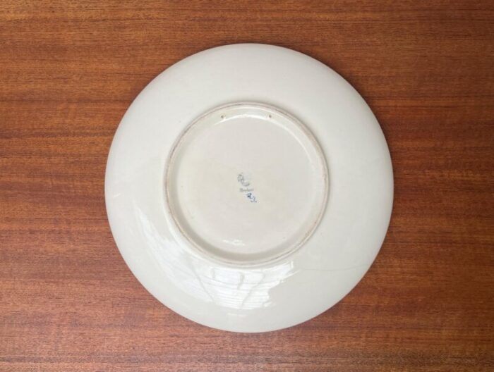 german art deco bowl or wall plate with brabant decor from villeroy boch 1930s 8