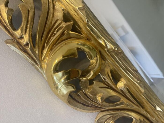 gilded florentine mirror with acanthus leaf carving 14