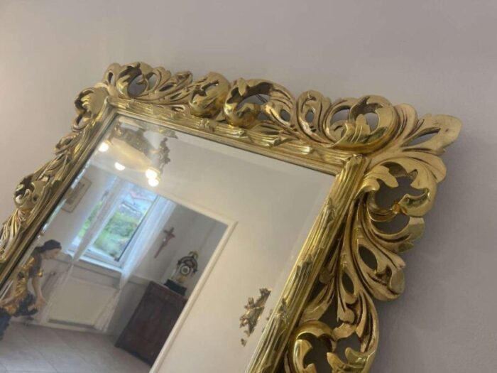 gilded florentine mirror with acanthus leaf carving 20