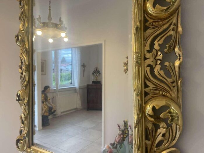 gilded florentine mirror with acanthus leaf carving 21