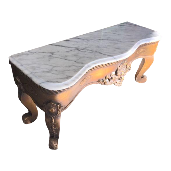 gilt pier mirror base with marble top 4006