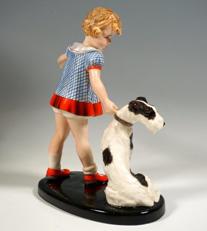 girl with fox terrier figurine by germaine bouret 1938 3