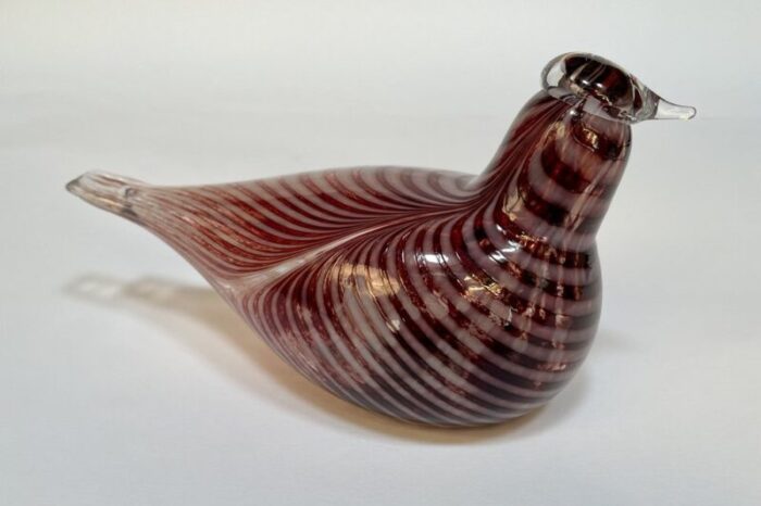 glass art mouth blown bird figure by oiva toikka for iittala finland 1980s 5