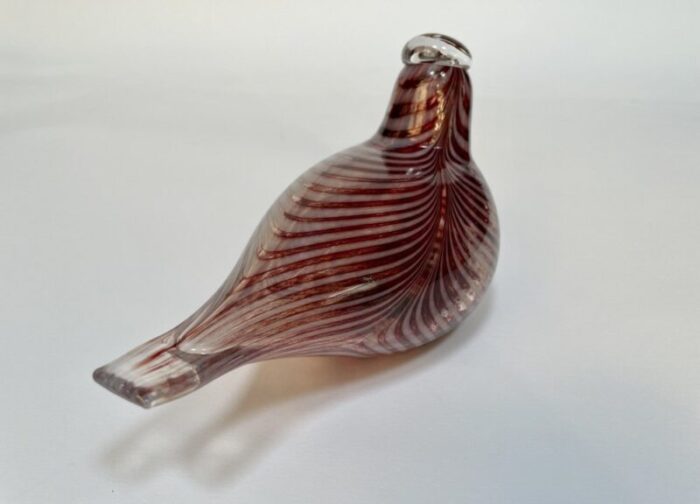 glass art mouth blown bird figure by oiva toikka for iittala finland 1980s 7