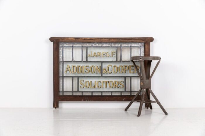 glazed solicitor s office sign 1940s 3