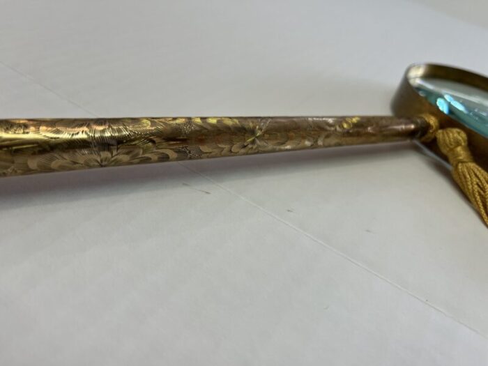 gold filled roll plate parasol handle magnifing glass 1274