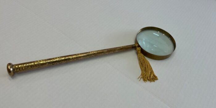 gold filled roll plate parasol handle magnifing glass 2513