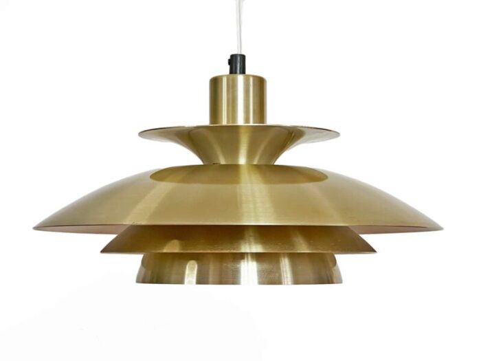 golden multi layered pendant light by es horn 1970s 2007