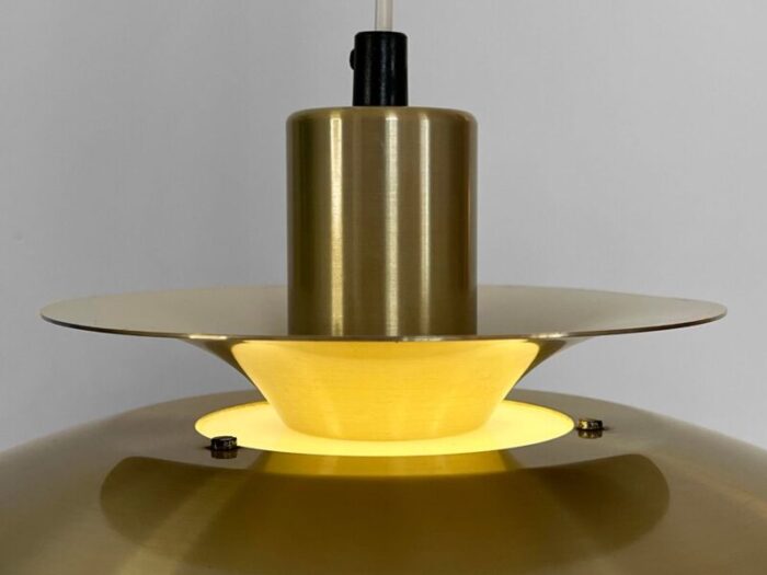 golden multi layered pendant light by es horn 1970s 3521