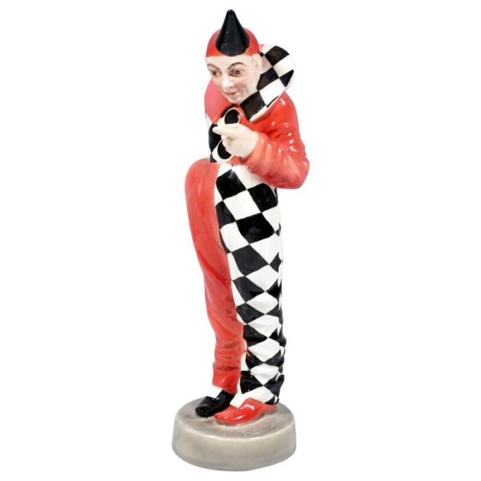 goldscheider art deco figure pierrot by josef lorenzl around 1925 1920s 1