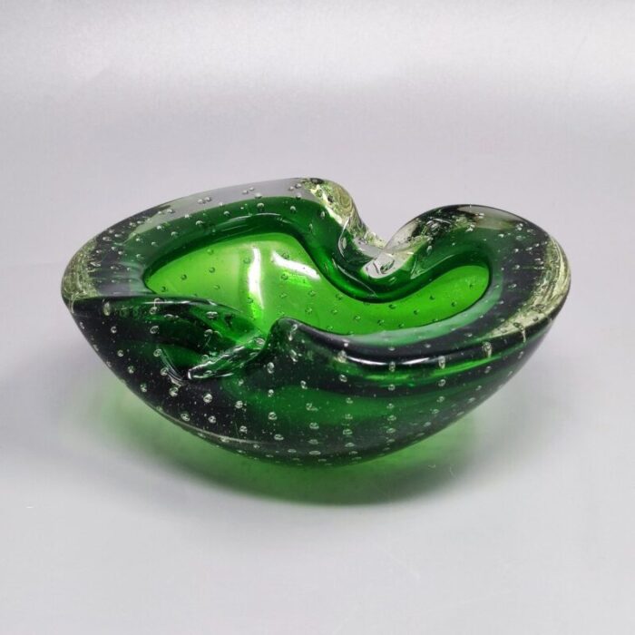 green ashtray vide poche by flavio poli for seguso 1960s 3