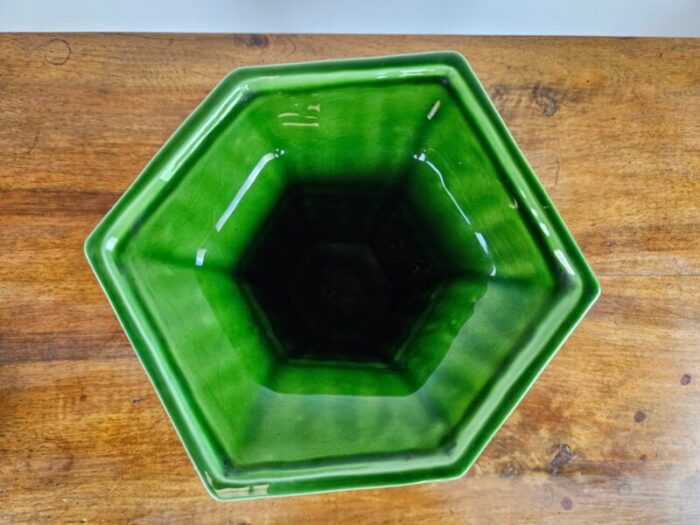 green ceramic vase from bassano italy 1980s 7