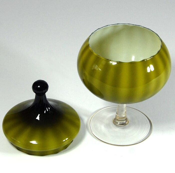 green glass dish from empoli 1960s 2