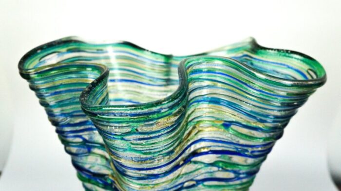 green sea water blown murano glass vase from made murano glass 6