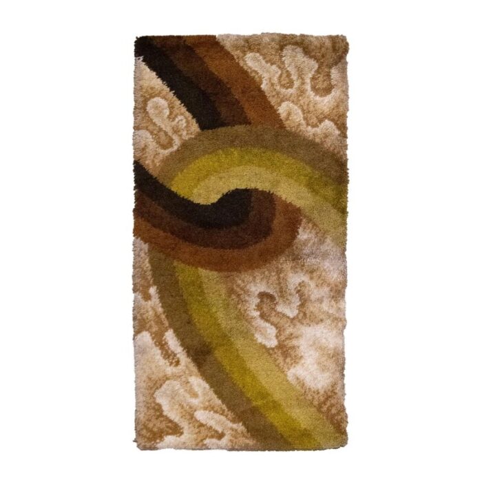 green space age rings rug 1970s 2499