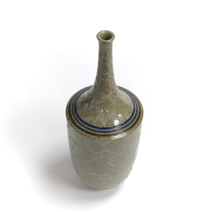 grey ceramic bottle vase from horst gobbels 1990s 2189